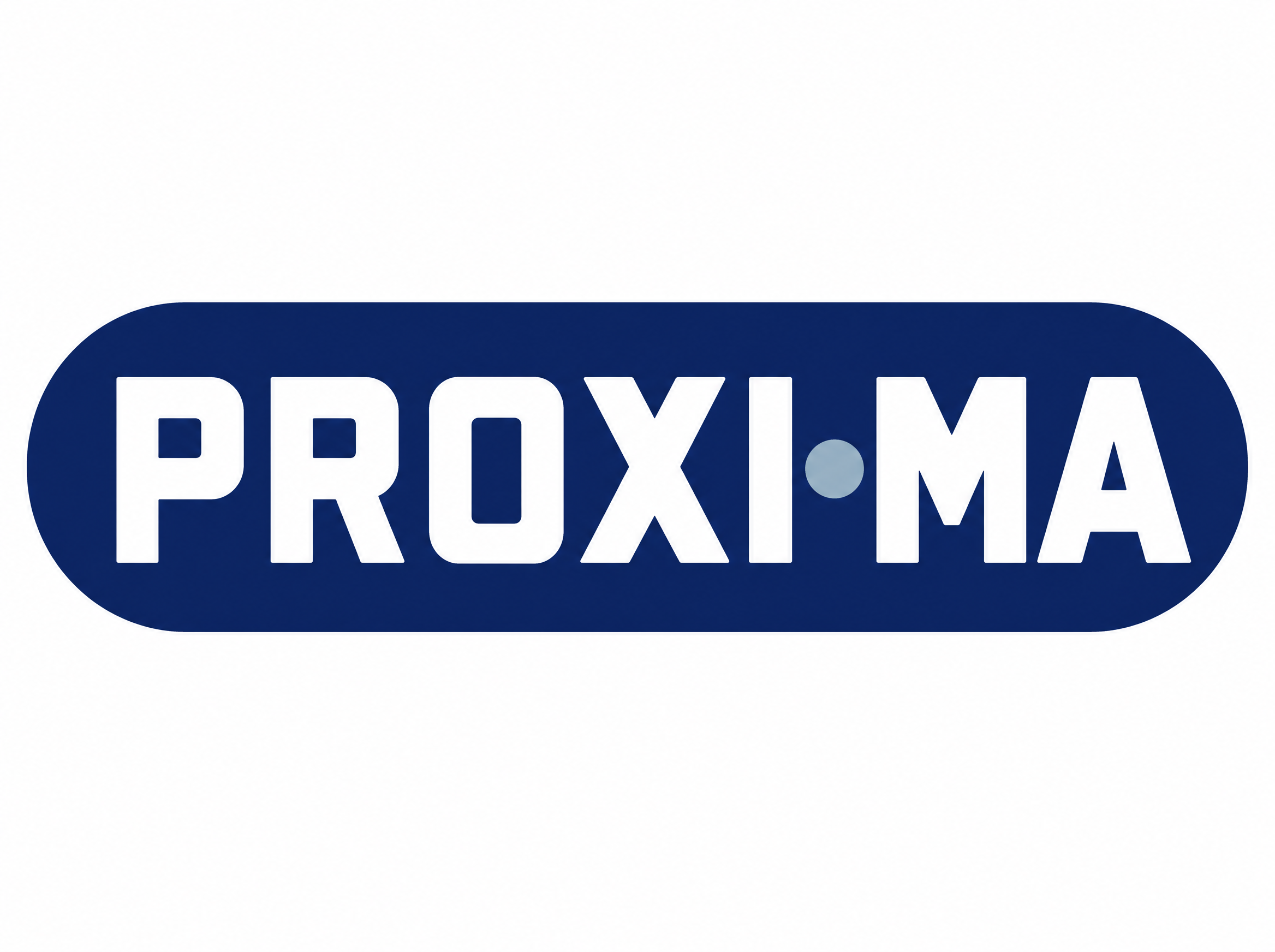 Píldora navy con PROXIMA en blanco